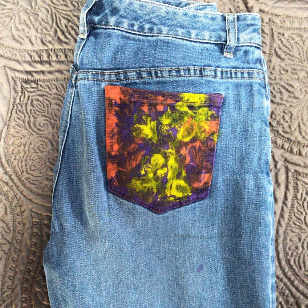 Hand painted Jeans